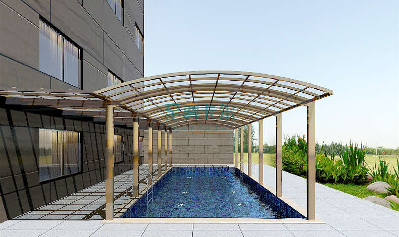 你以為雨棚就只能是雨棚？搖身變成陽光泳池棚，通透又美觀